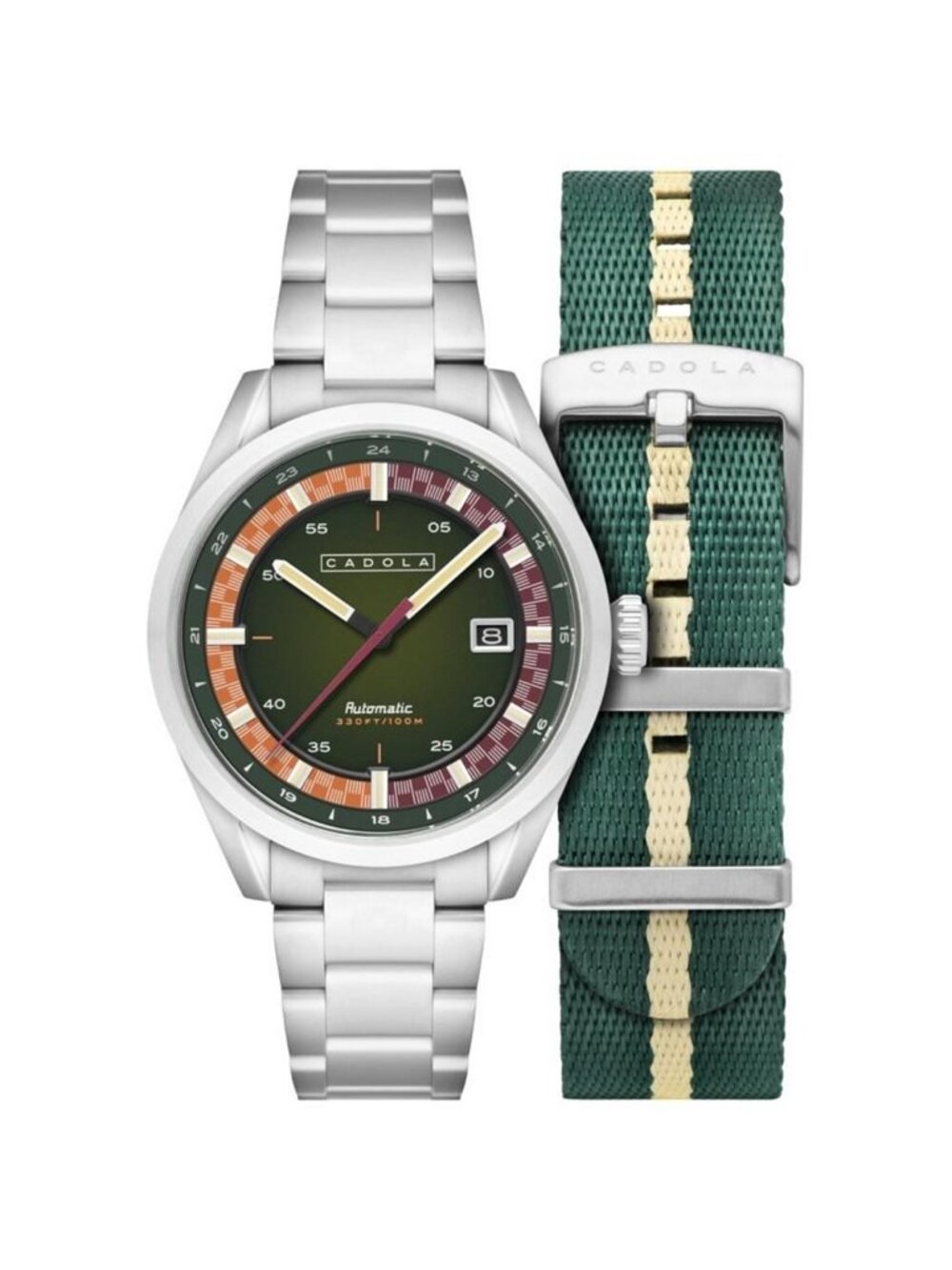 NWT Cadola Paddock Automatic Green Dial Men's Watch